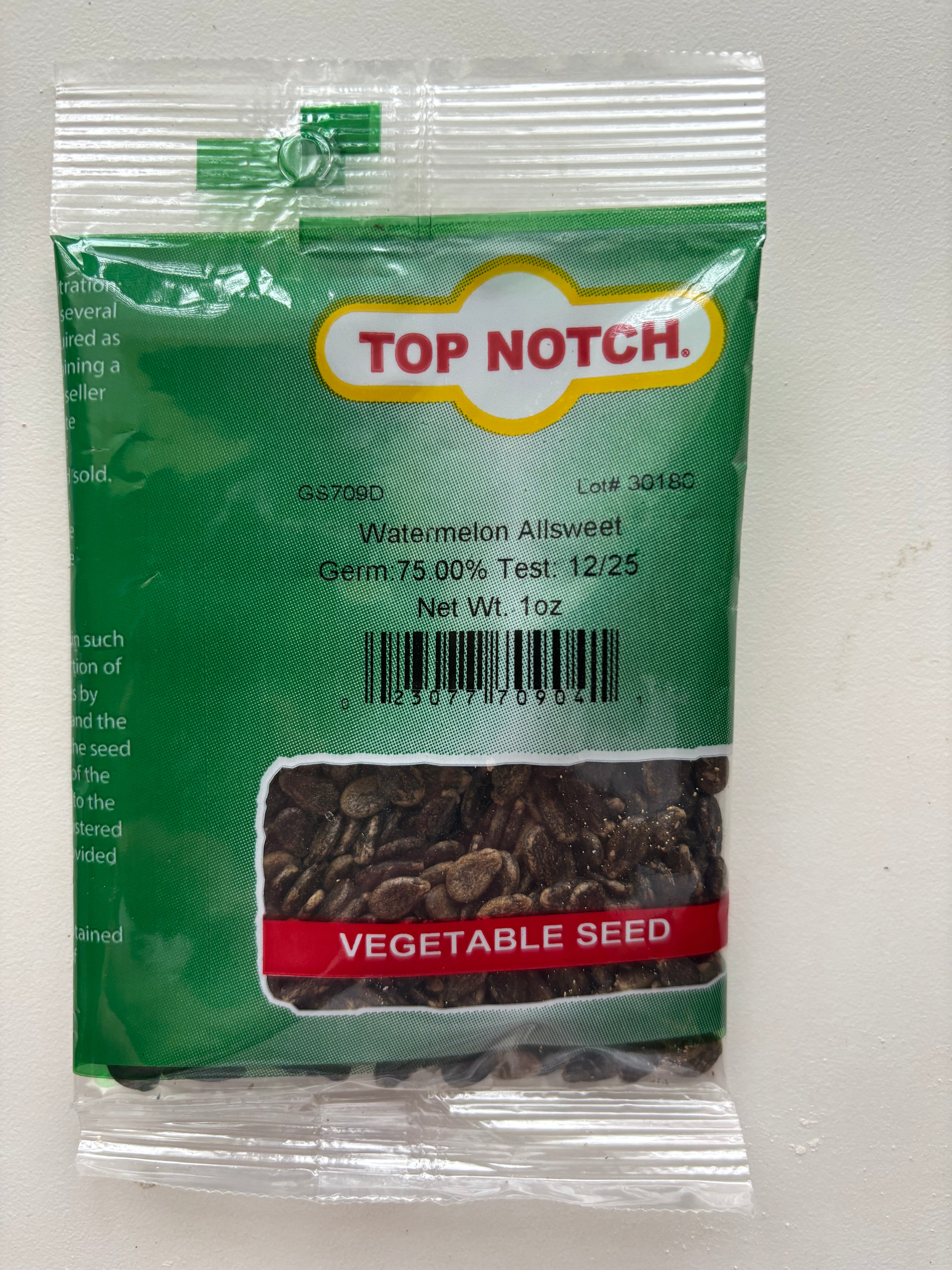 Allsweet Watermelon Seeds - 1 oz